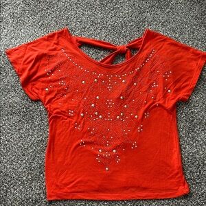 Charlotte Russe Orange Embellished Top | Embellished Top | Orange